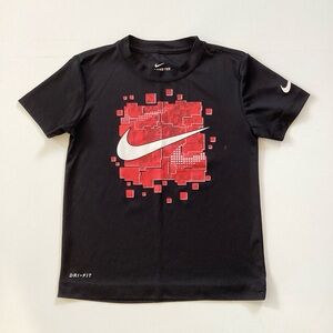 Nike Black and Red Graphic T-Shirt